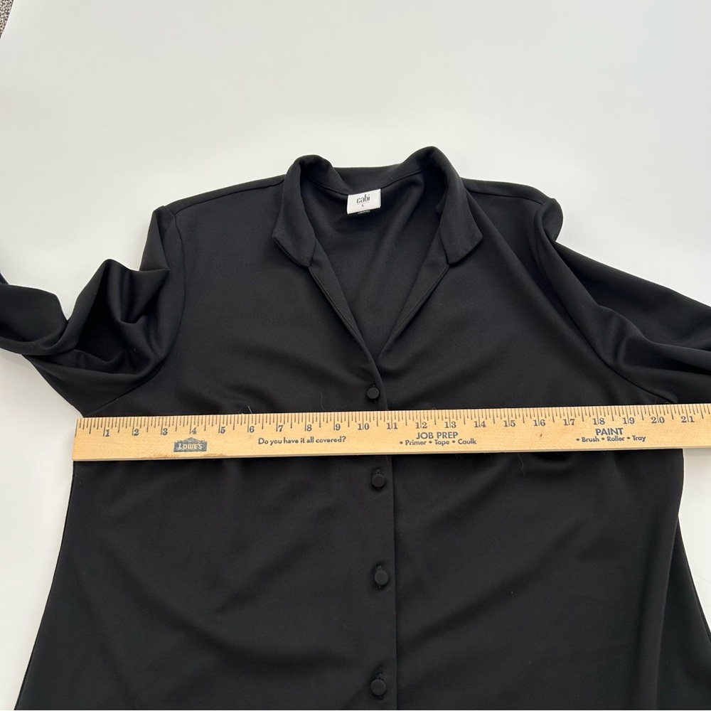 Cabi Composer Top Womens Large Black Button Up Long Sleeve Style 4746 Career - Picture 8 of 9